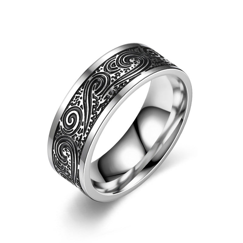 Engraved Steel Ring
