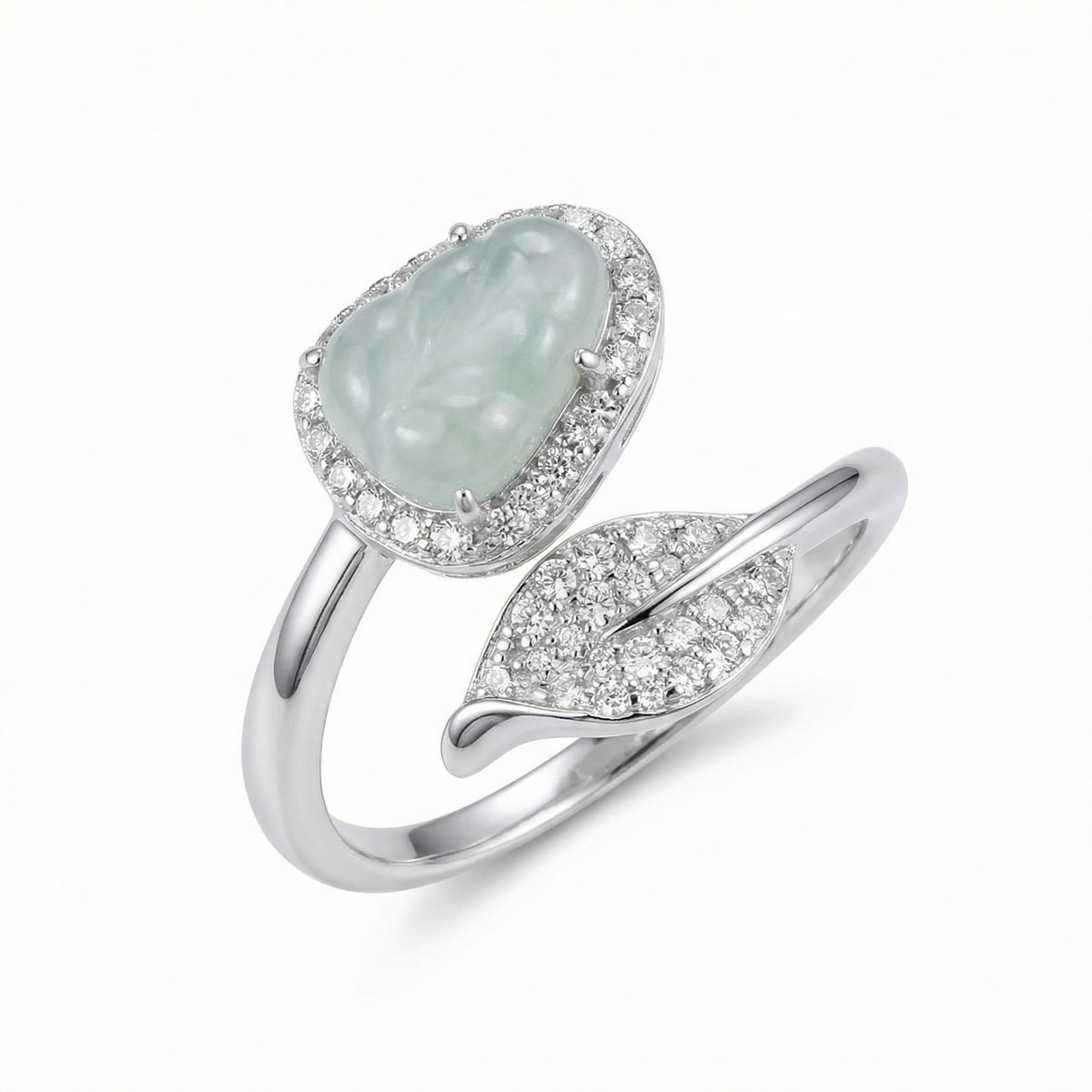 Halo Leaf Ring