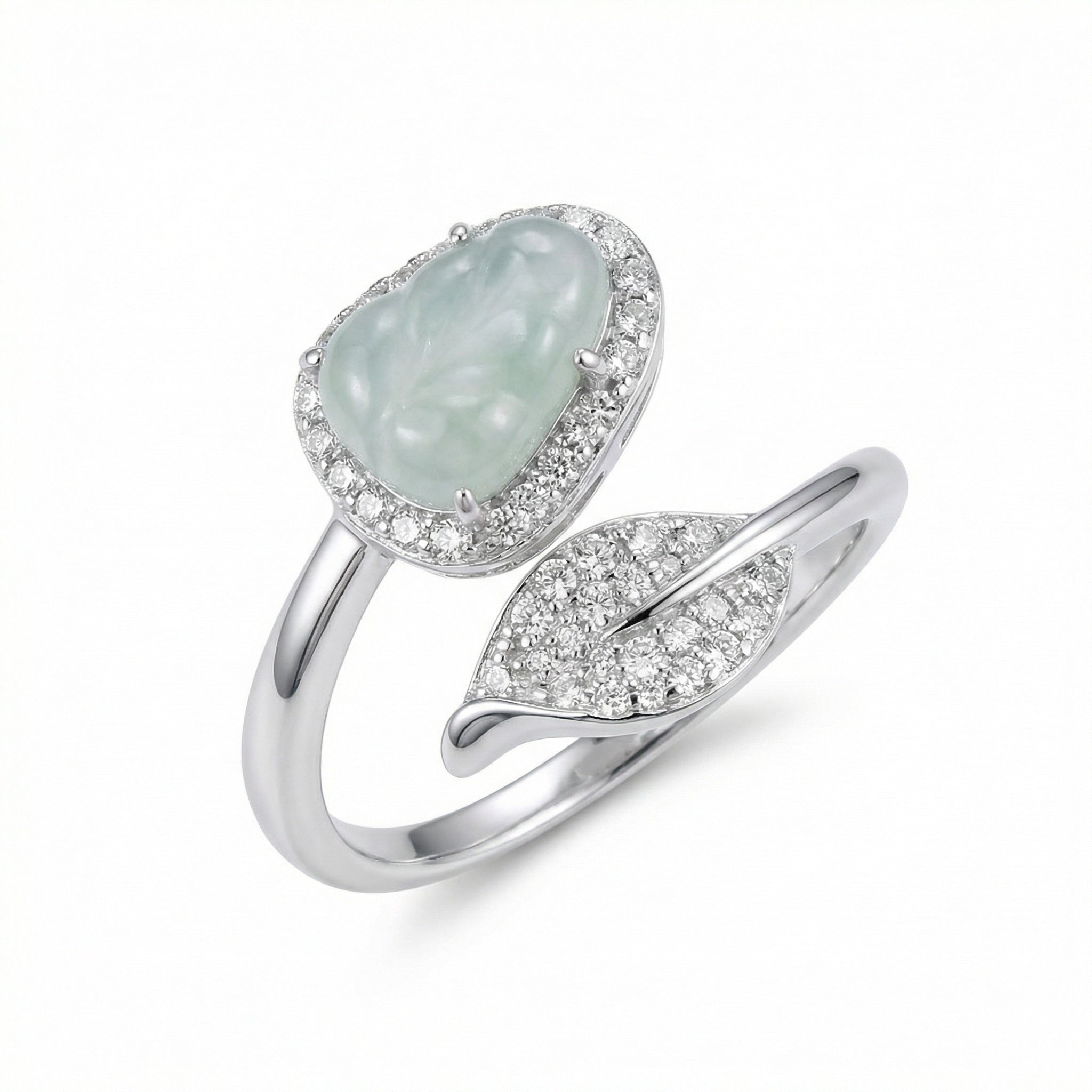 Halo Leaf Ring