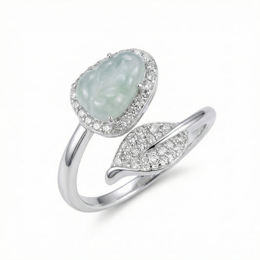 Halo Leaf Ring